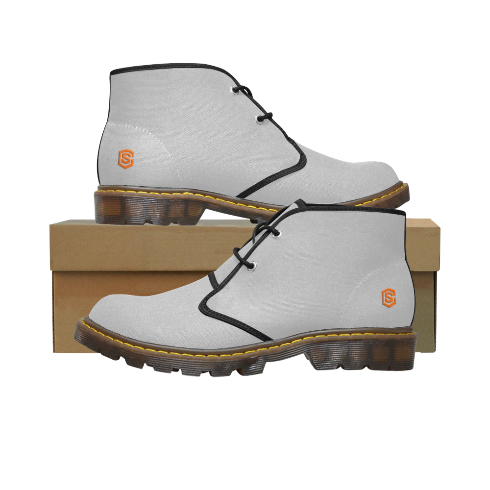 orange Men's Canvas Chukka Boots (Model 2402-1)