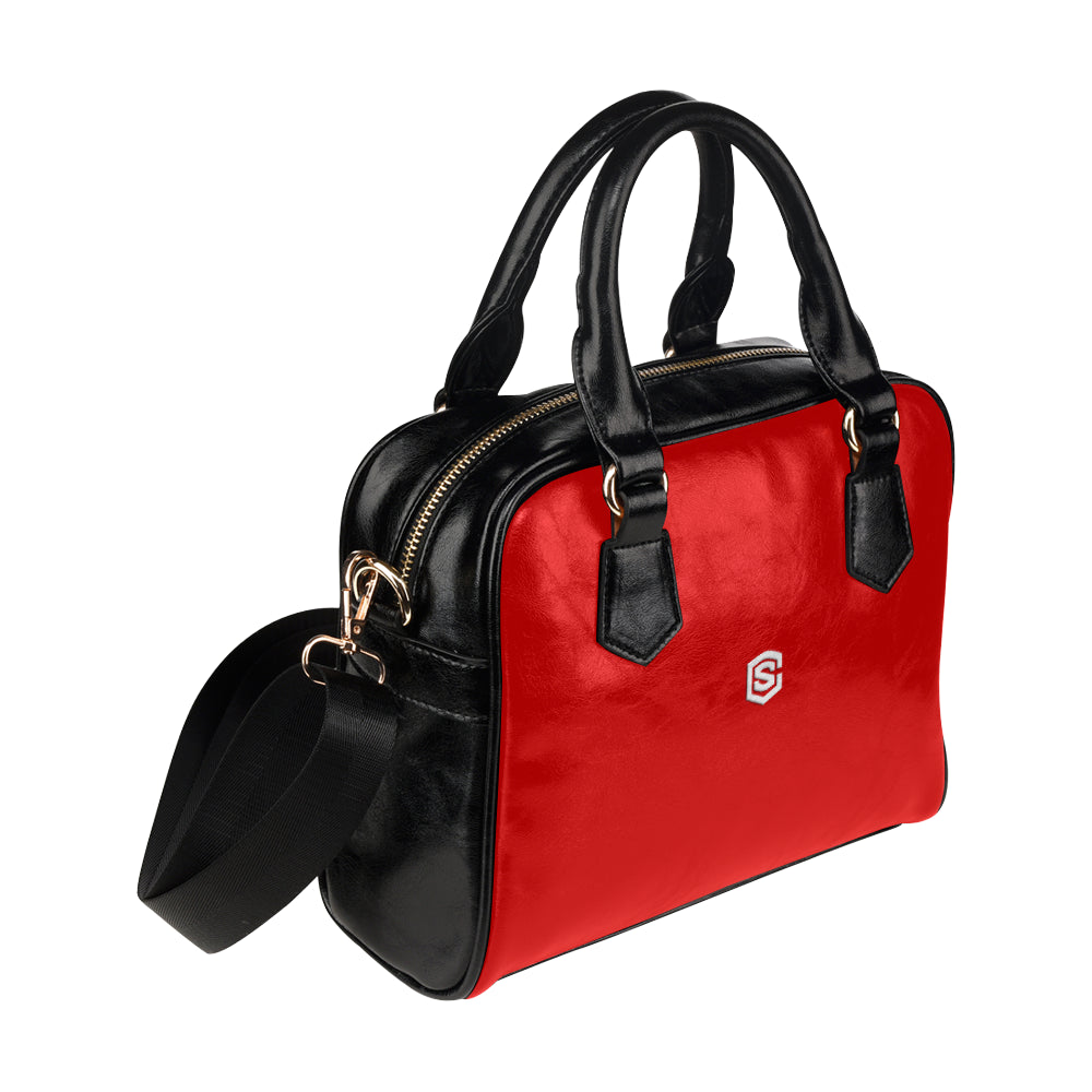 RED Shoulder Handbag  white logo Shoulder Handbag (Model 1634)