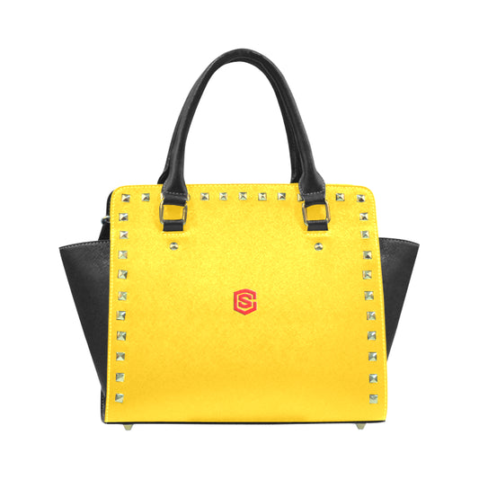 ORANGE RIVET SHOULDER HANDBAG red logo Rivet Shoulder Handbag (Model 1645)