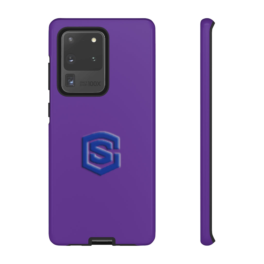 Purple Tough Cases Blue Logo