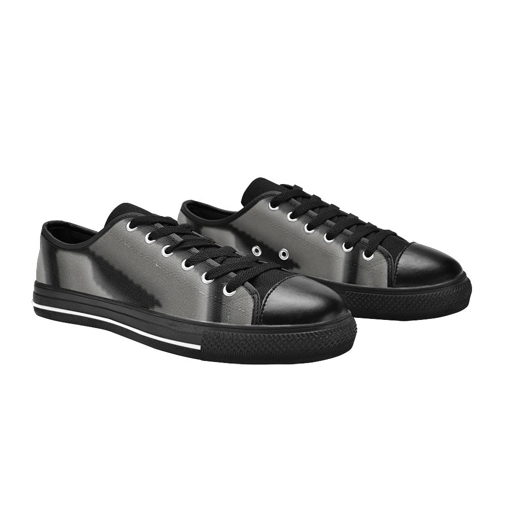 Silver logo Men's Classic Canvas Shoes (Model 018)