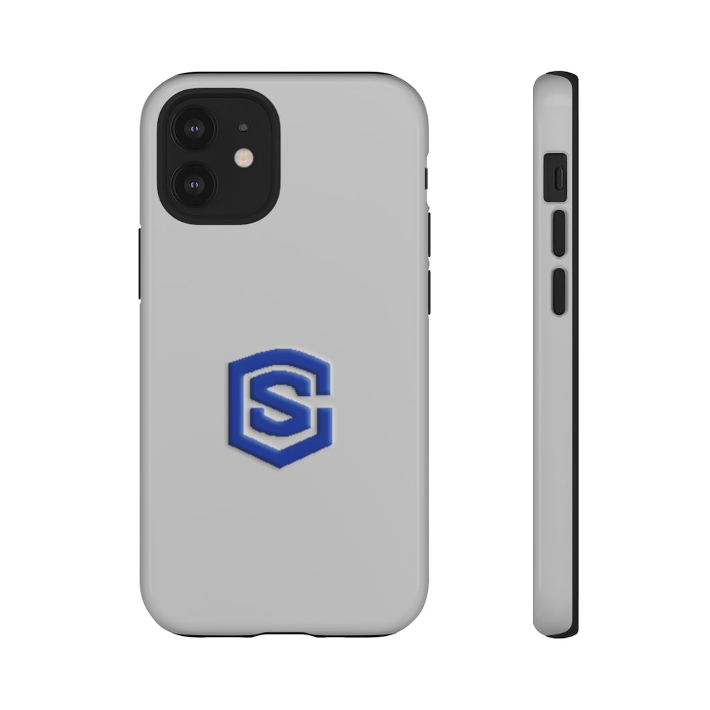 Grey Tough Cases Blue Logo