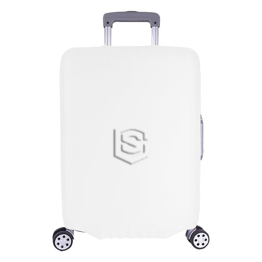 WHITE LUGGAGE COVER WITH WHITE LOGO Luggage Cover (Large Size) (26"-28")