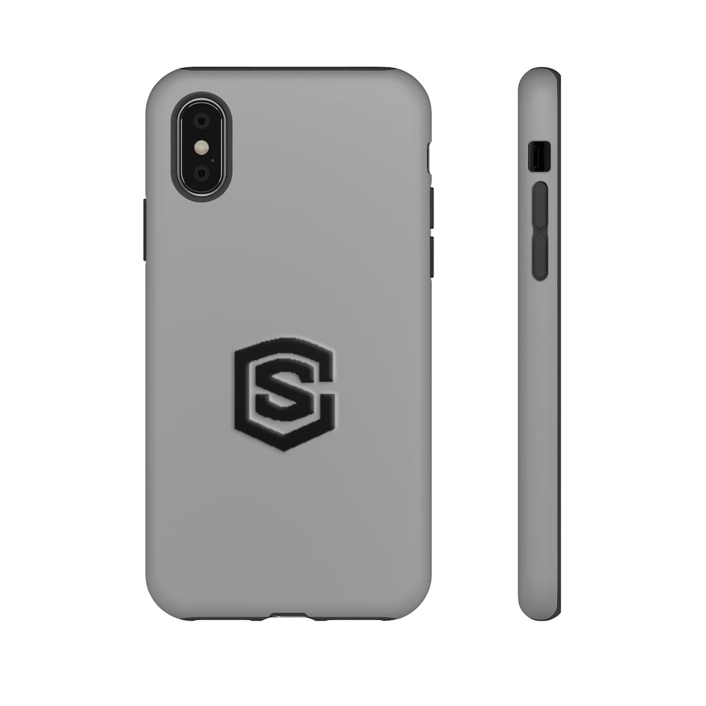 Grey Tough Cases Black Logo