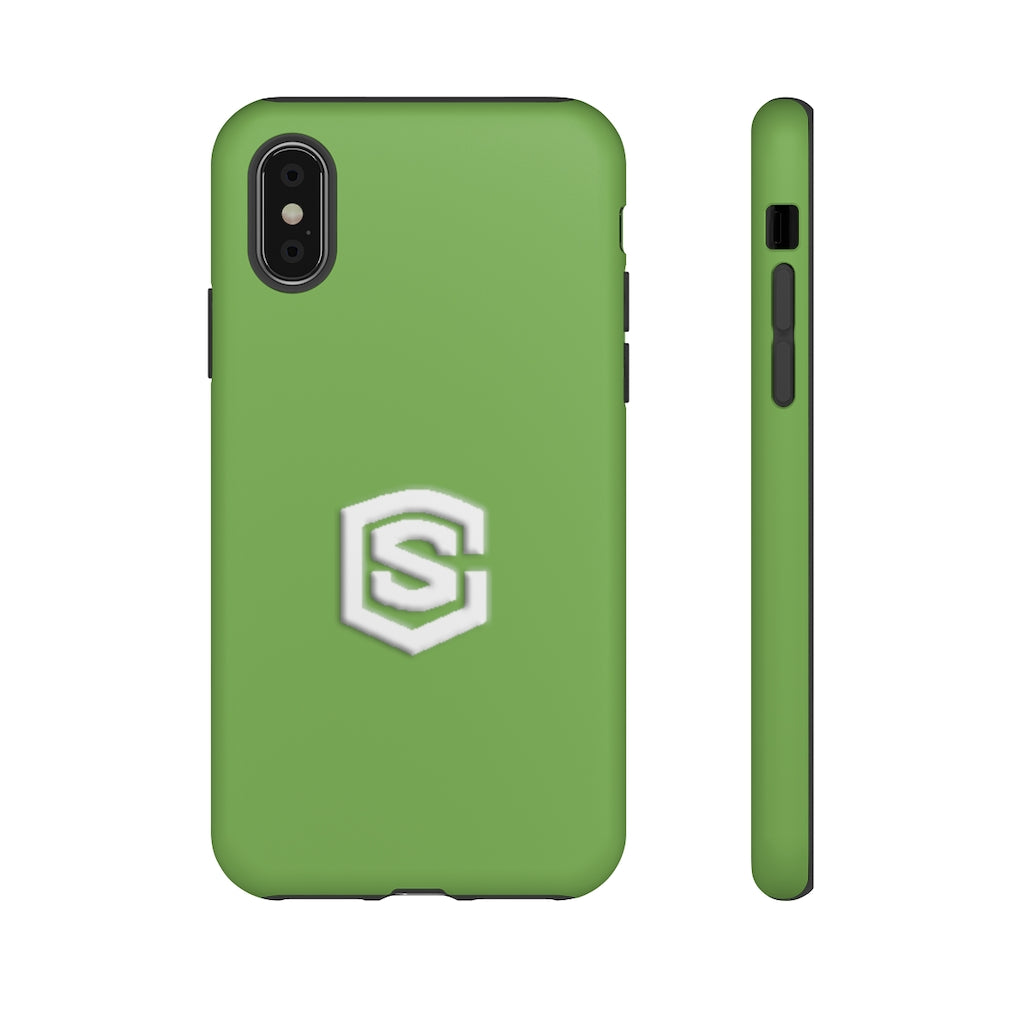 Green Tough Cases White Logo