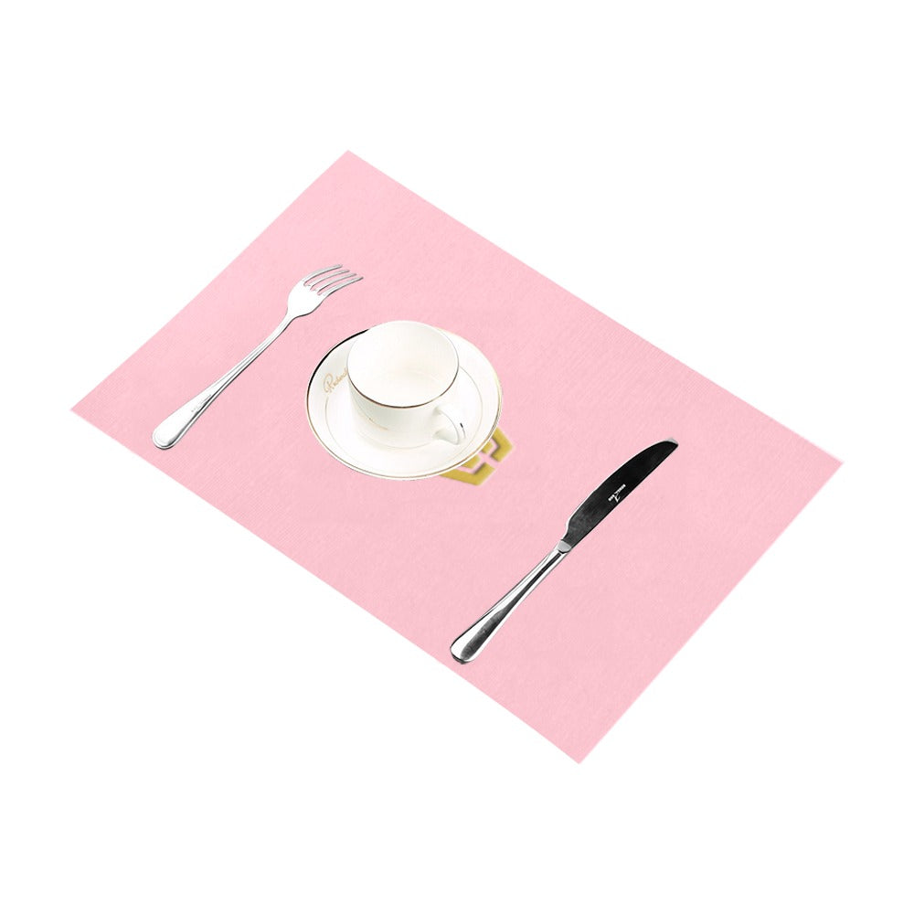 Pink Placemats 12" x 18" With Gold Logo Placemats 12" x 18" (Set of 2)