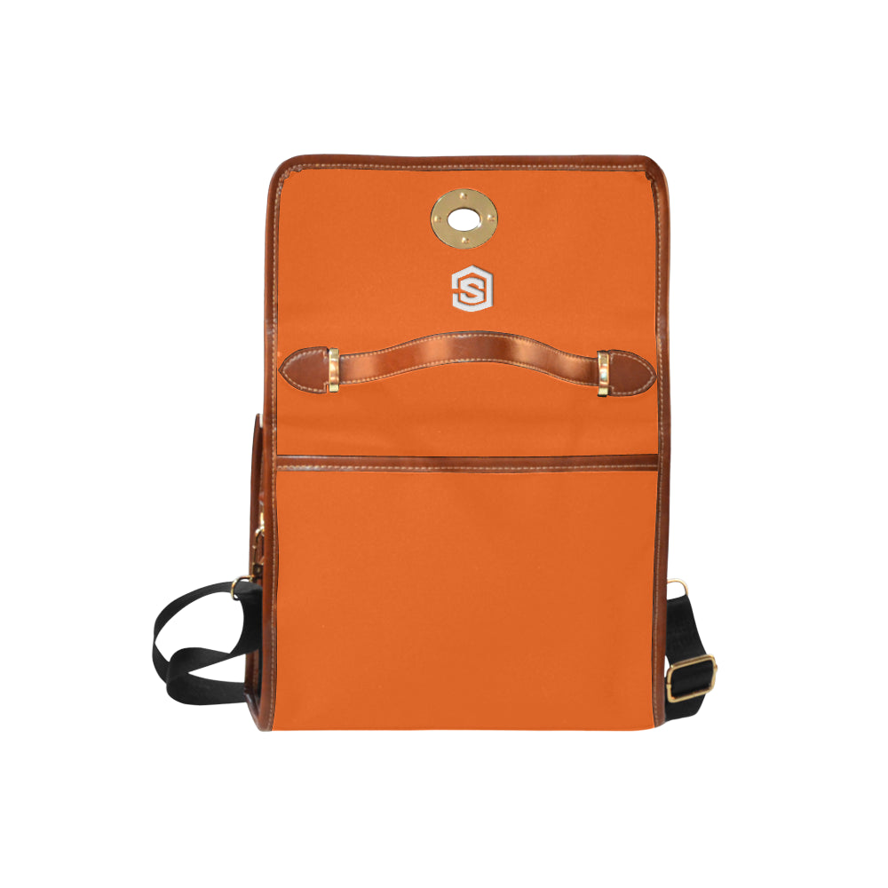 GREEN WATERFROOF CANVAS BAG white logo Waterproof Canvas Bag/All Over Print (Model 1641)