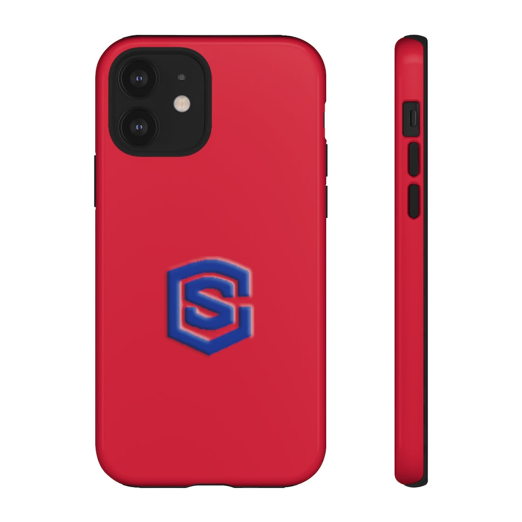 Red Tough Cases Blue Logo