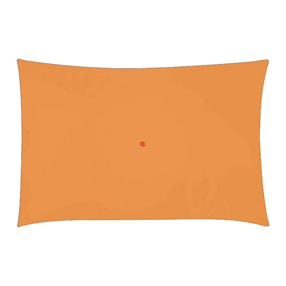 Orange Duvet Cover Red Logo 3-Piece Bedding Set (1 Duvet Cover 86"x70"; 2 Pillowcases 20"x30")(One Side)