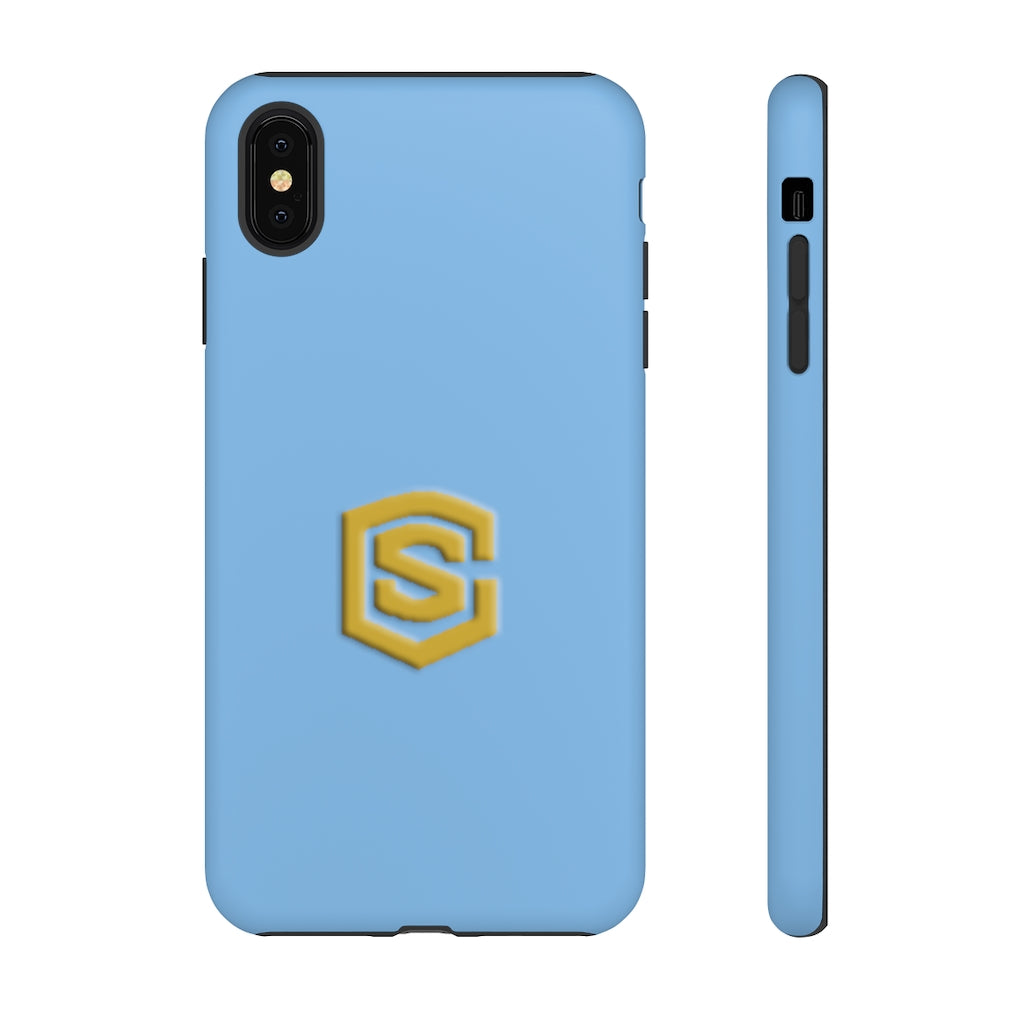 Blue Tough Cases Gold Logo