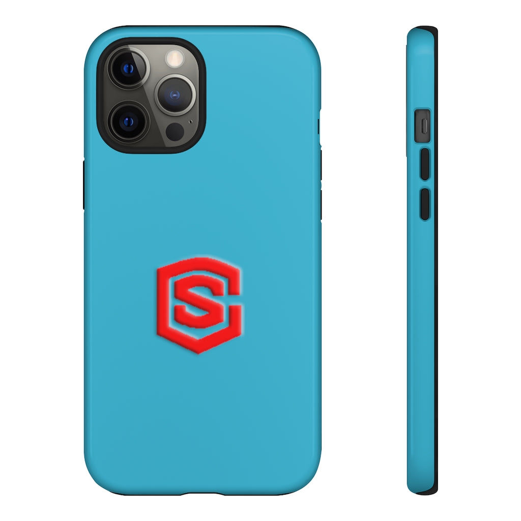 Blue Tough Cases Red Logo