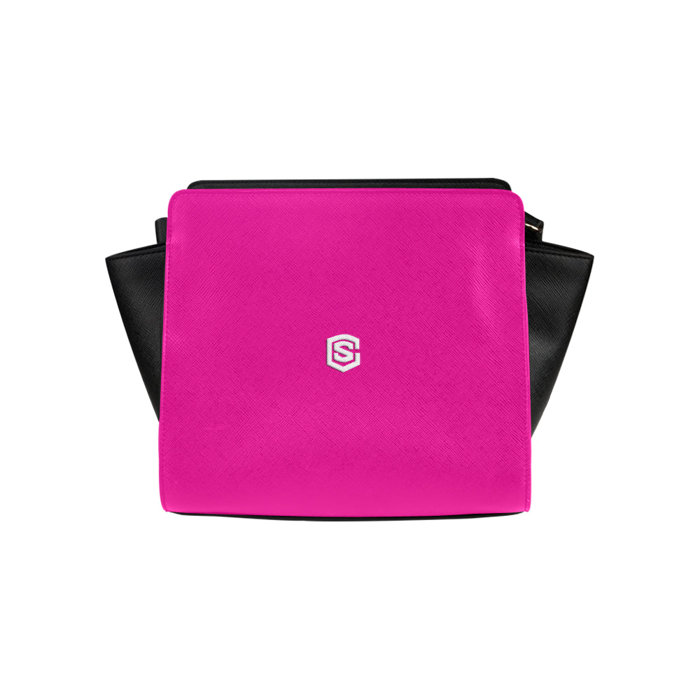 PURPLE SATCHEL BAG white logo Satchel Bag (Model 1635)