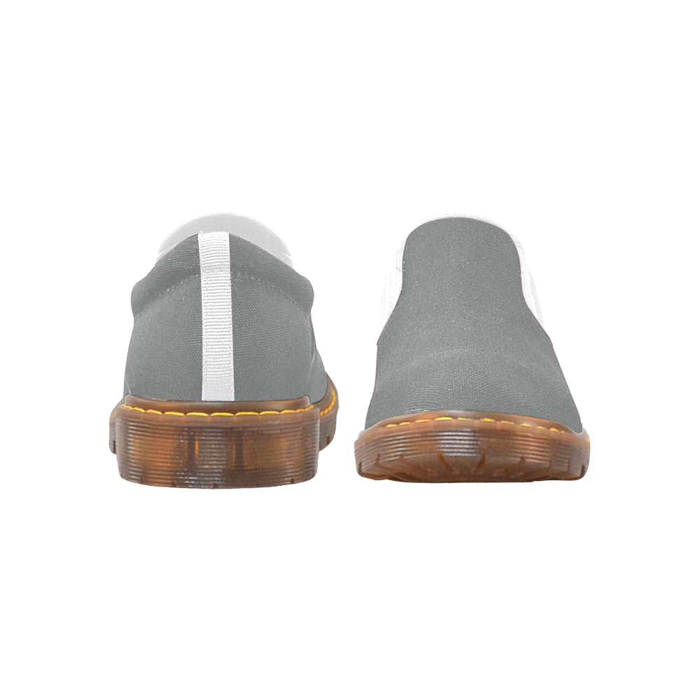 pink logo Martin Women's Slip-On Loafer (Model 12031)