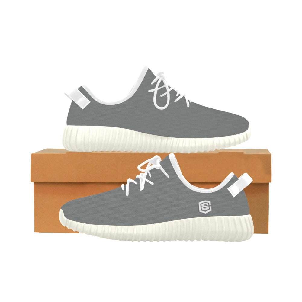 white logo Grus Women's Breathable Woven Running Shoes (Model 022)