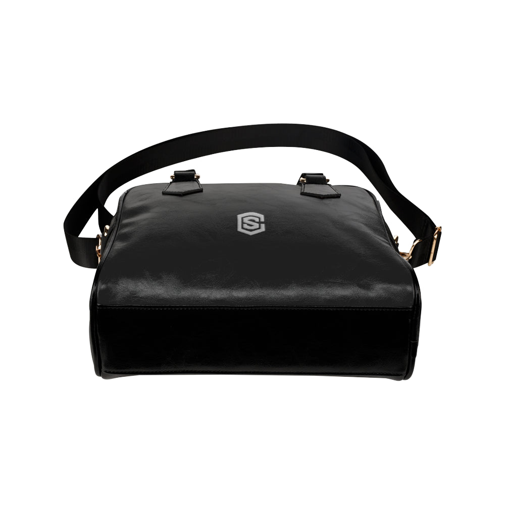 BLACK Shoulder Handbag  silver logo Shoulder Handbag (Model 1634)