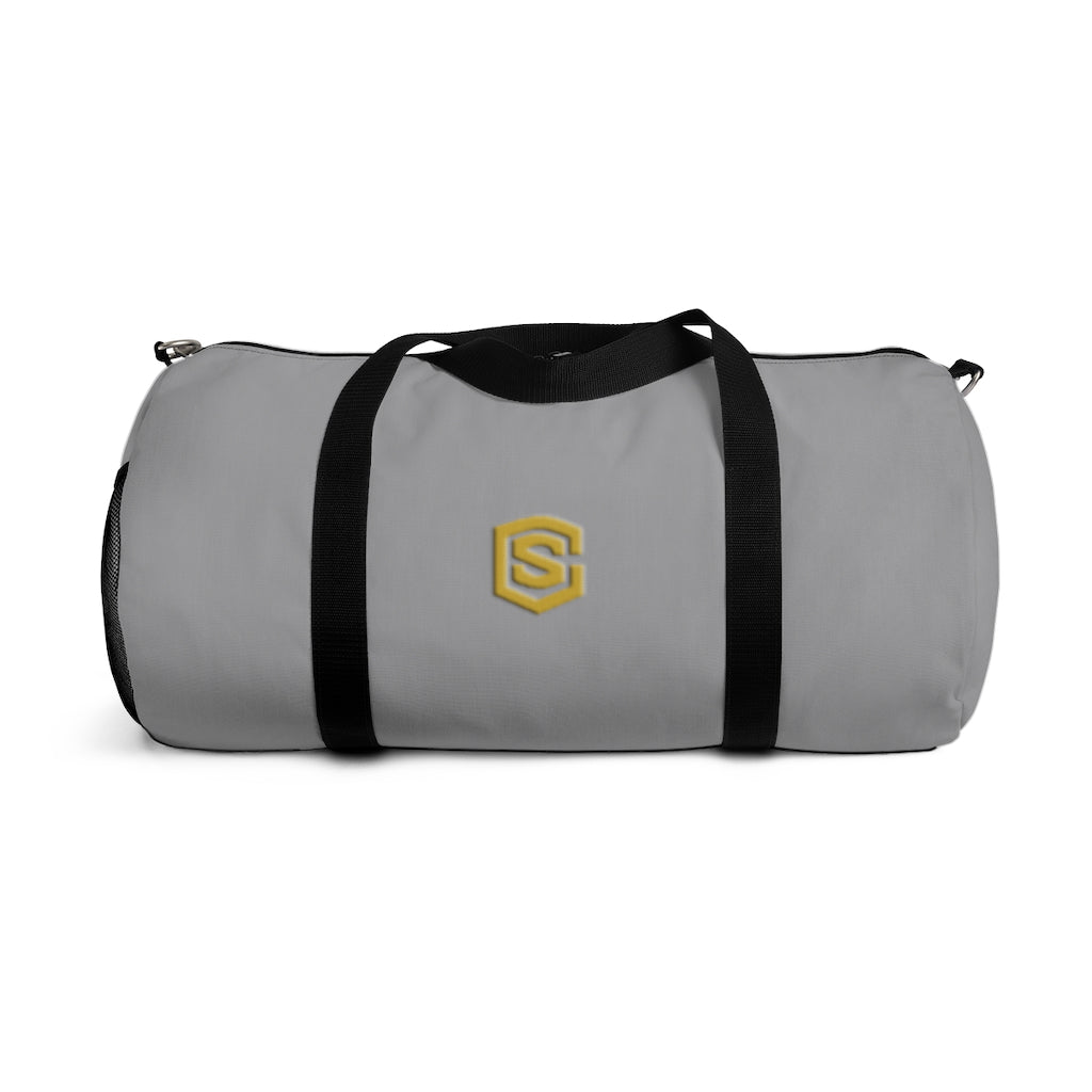 Grey Duffel Bag Gold Logo