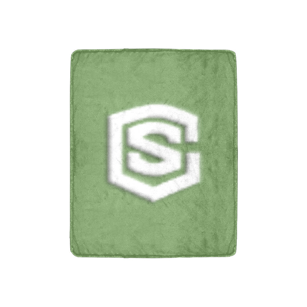 Green Ultra-Soft Micro Fleece Blanket White Logo Ultra-Soft Micro Fleece Blanket 30"x40"