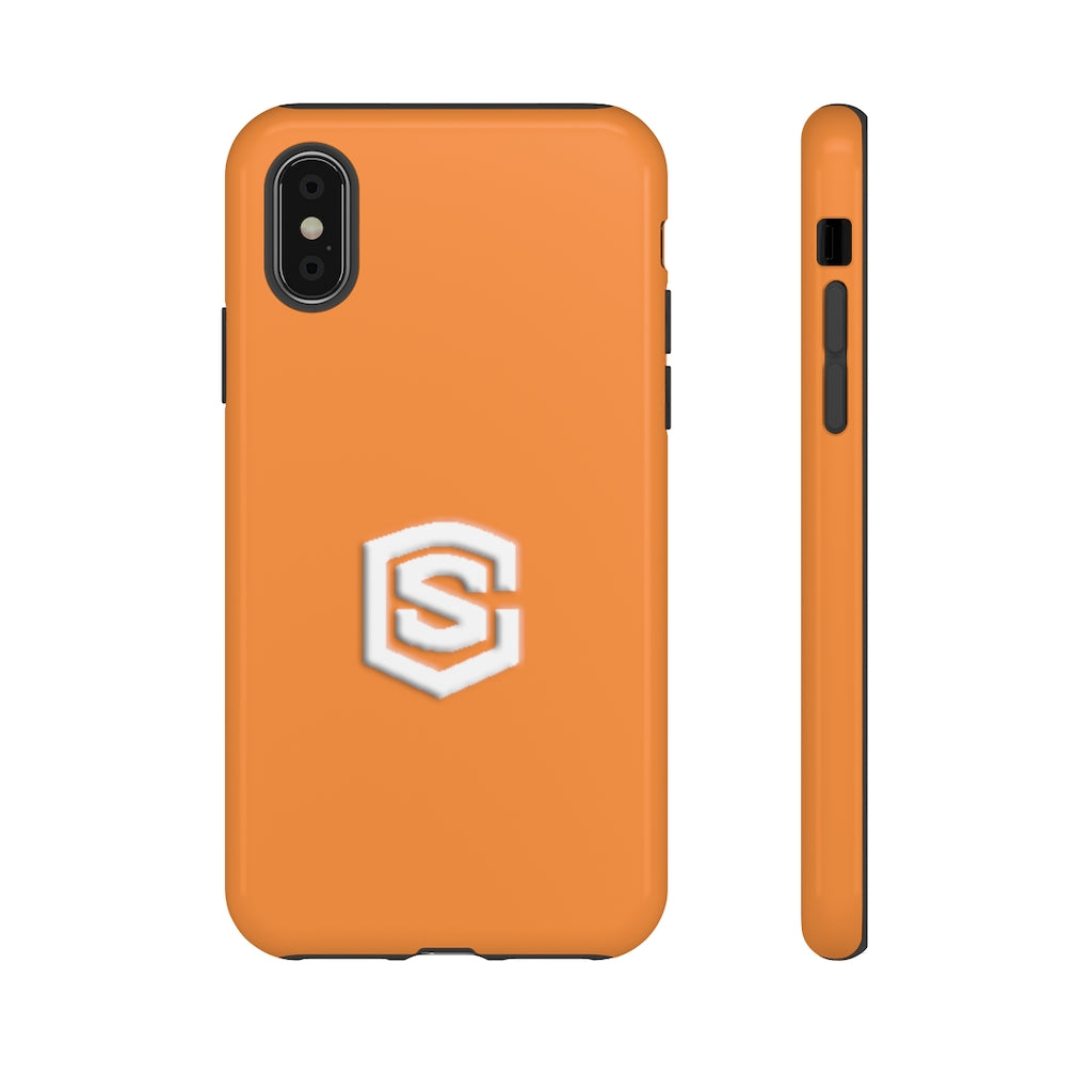 Orange Tough Cases White Logo
