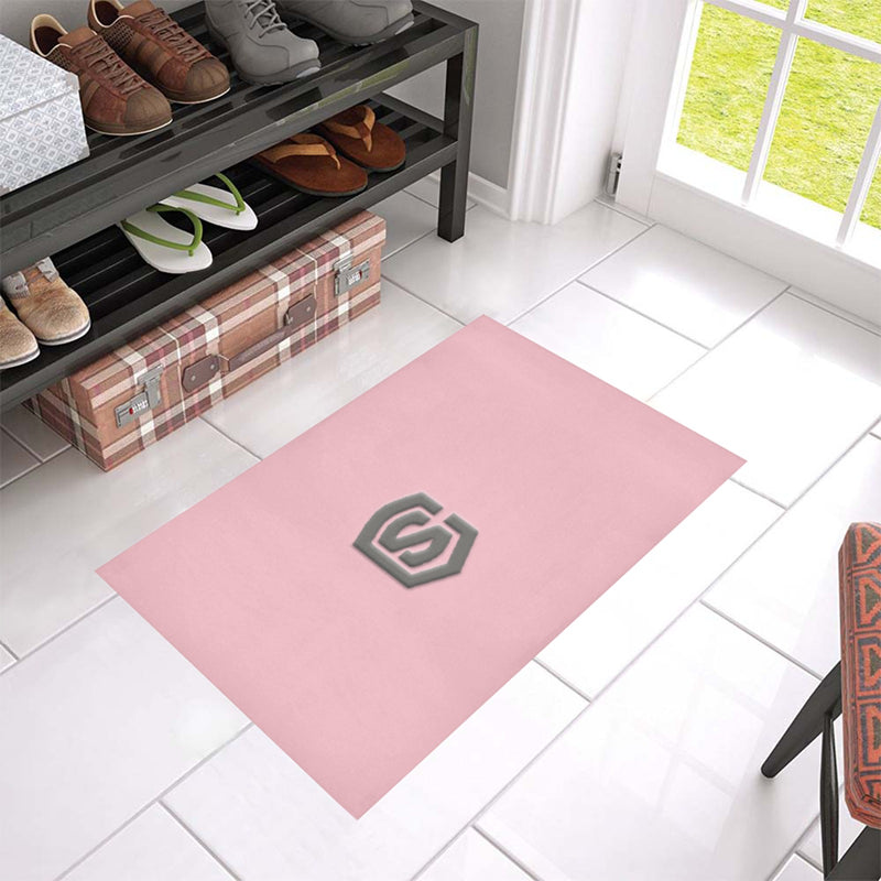 Pink Doormat 24" x 16" (Sponge Material) with Gray Logo Doormat 24" x 16" (Sponge Material)