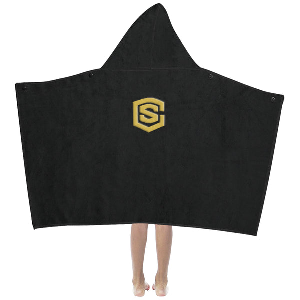 BlackKids' Hooded Bath Towels with Gold Logo Kids' Hooded Bath Towels