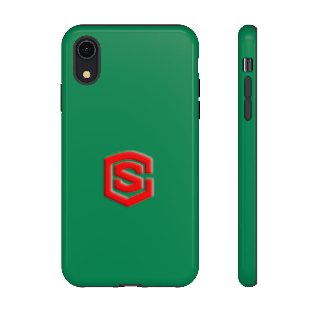 Green Tough Cases Red Logo