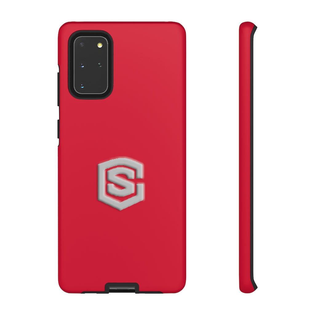 Red Tough Cases Silver Logo