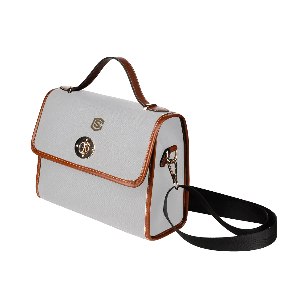 PINK WATERFROOF CANVAS BAGbrown logo Waterproof Canvas Bag/All Over Print (Model 1641)