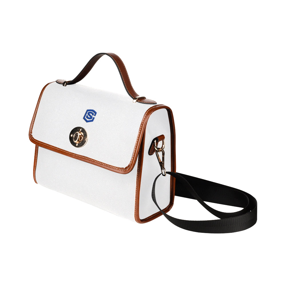 GRAY WATERFROOF CANVAS BAGblue logo Waterproof Canvas Bag/All Over Print (Model 1641)