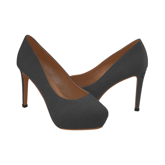 MAROON Women's High Heels black logo Women's High Heels (Model 044)