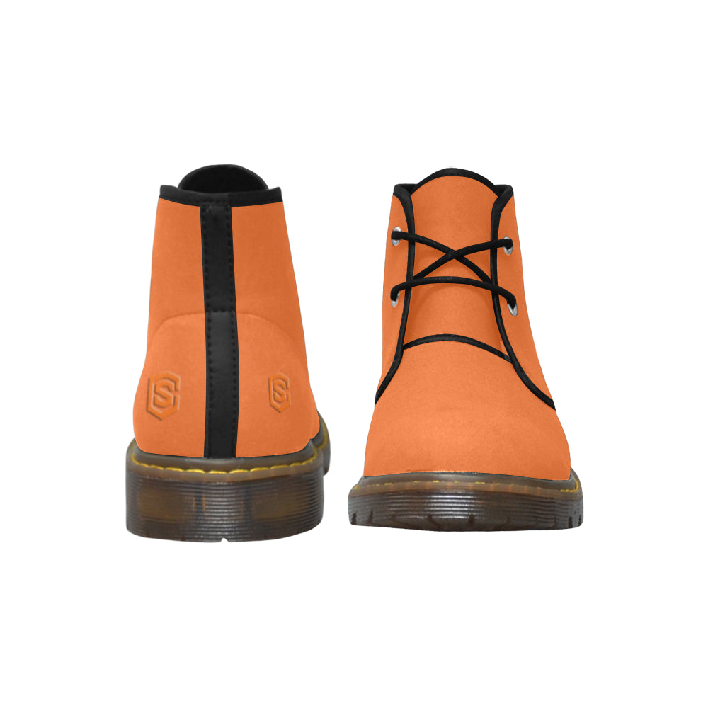 Orange Logo Men's Nubuck Chukka Boots (Model 2402)