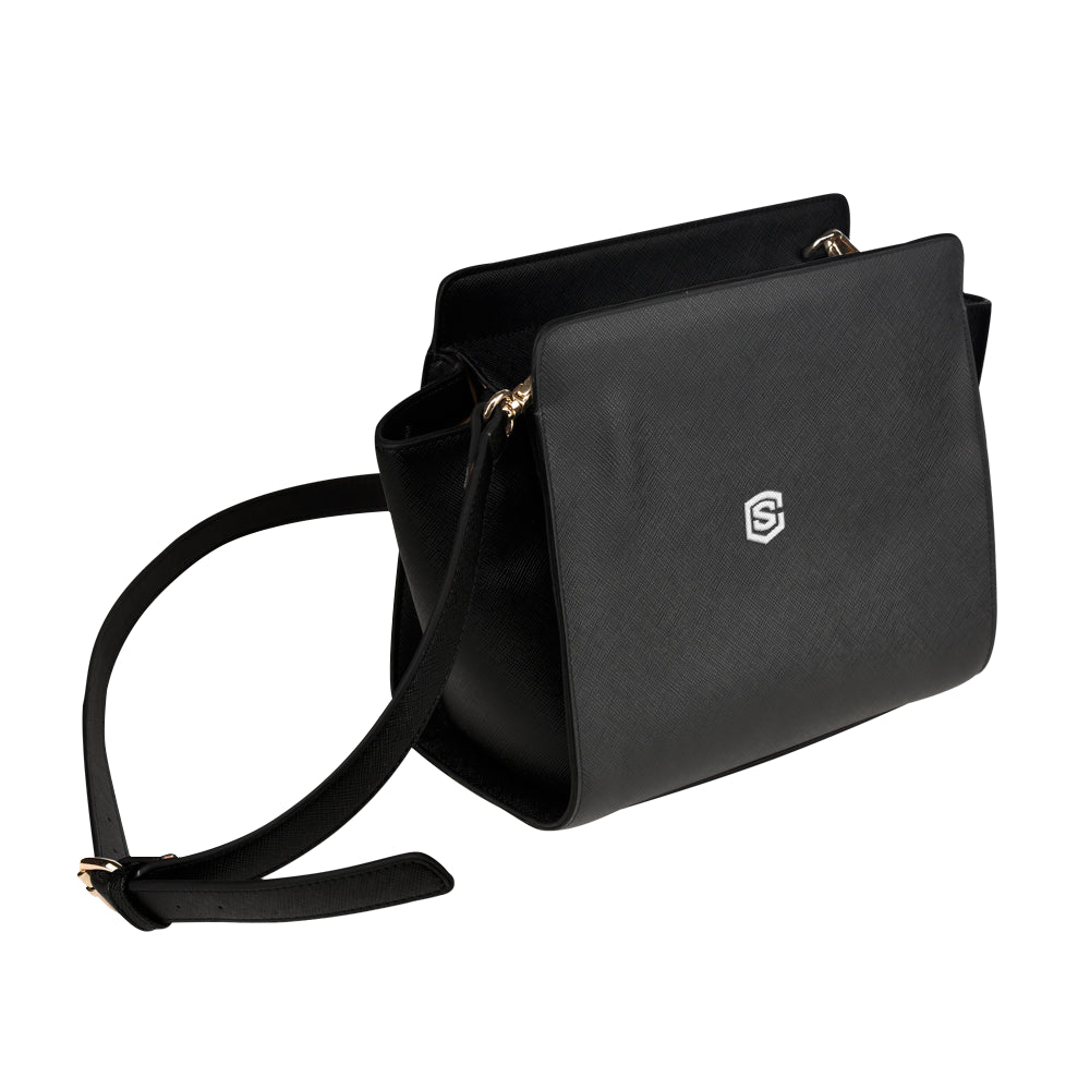 BLACK SATCHEL BAG white logo Satchel Bag (Model 1635)