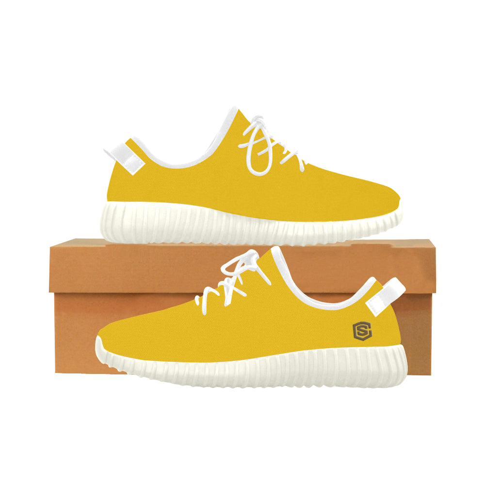 brown logo Grus Women's Breathable Woven Running Shoes (Model 022)