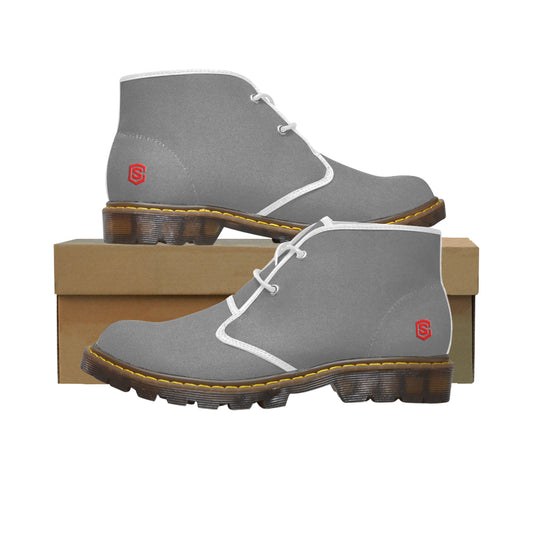 red Men's Canvas Chukka Boots (Model 2402-1)