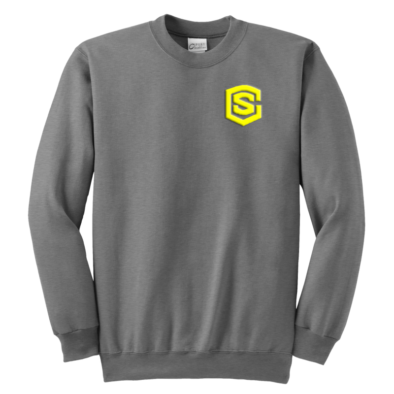 Youth Crewneck Sweatshirt WITH YELLOW  LOGO