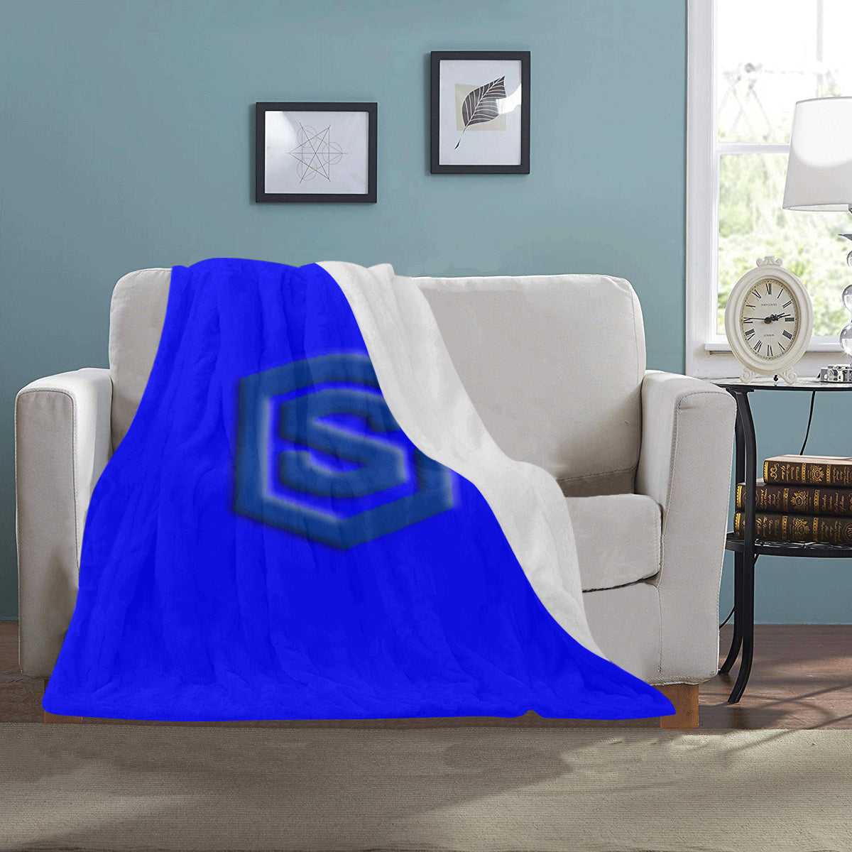 Blue Ultra-Soft Micro Fleece Blanket with Blue Logo Ultra-Soft Micro Fleece Blanket 30"x40"