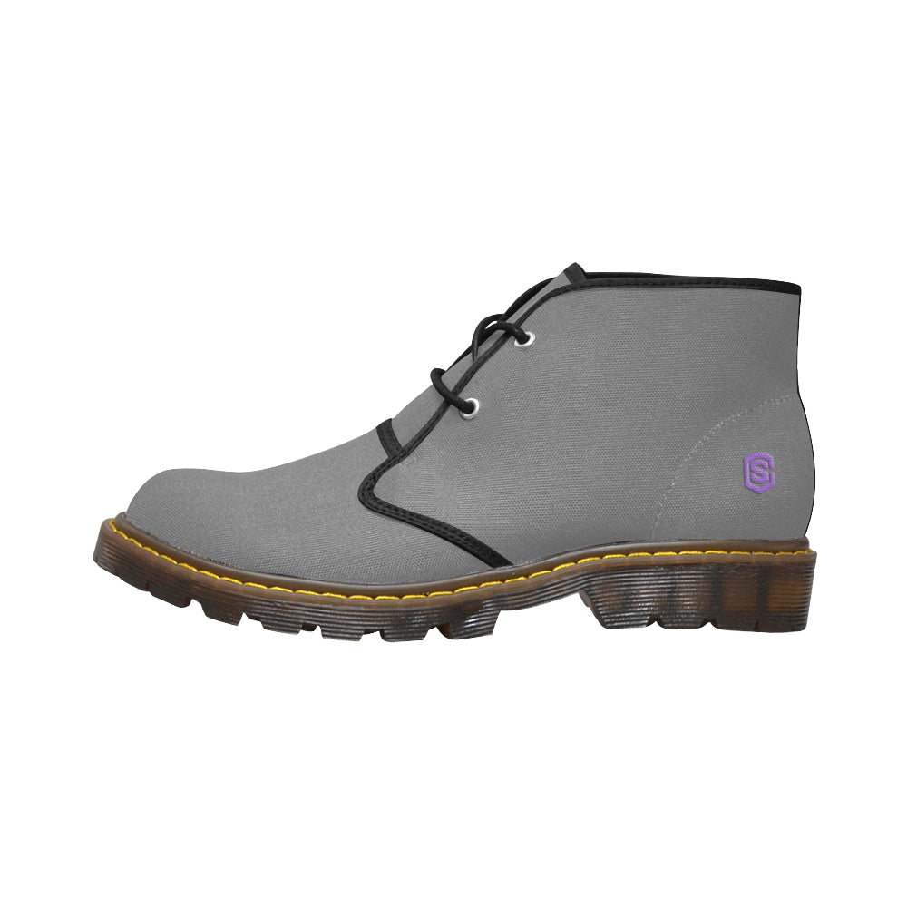 purple Men's Canvas Chukka Boots (Model 2402-1)