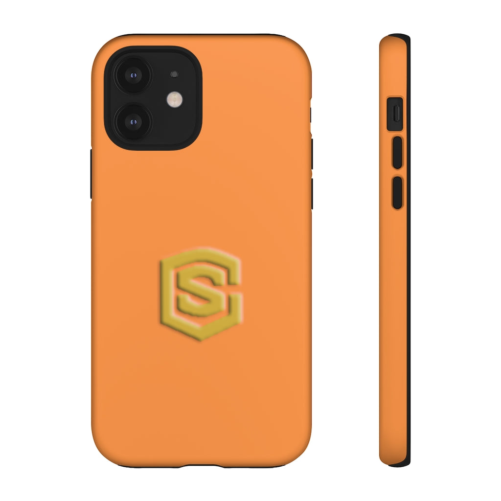 Orange Tough Cases Gold Logo