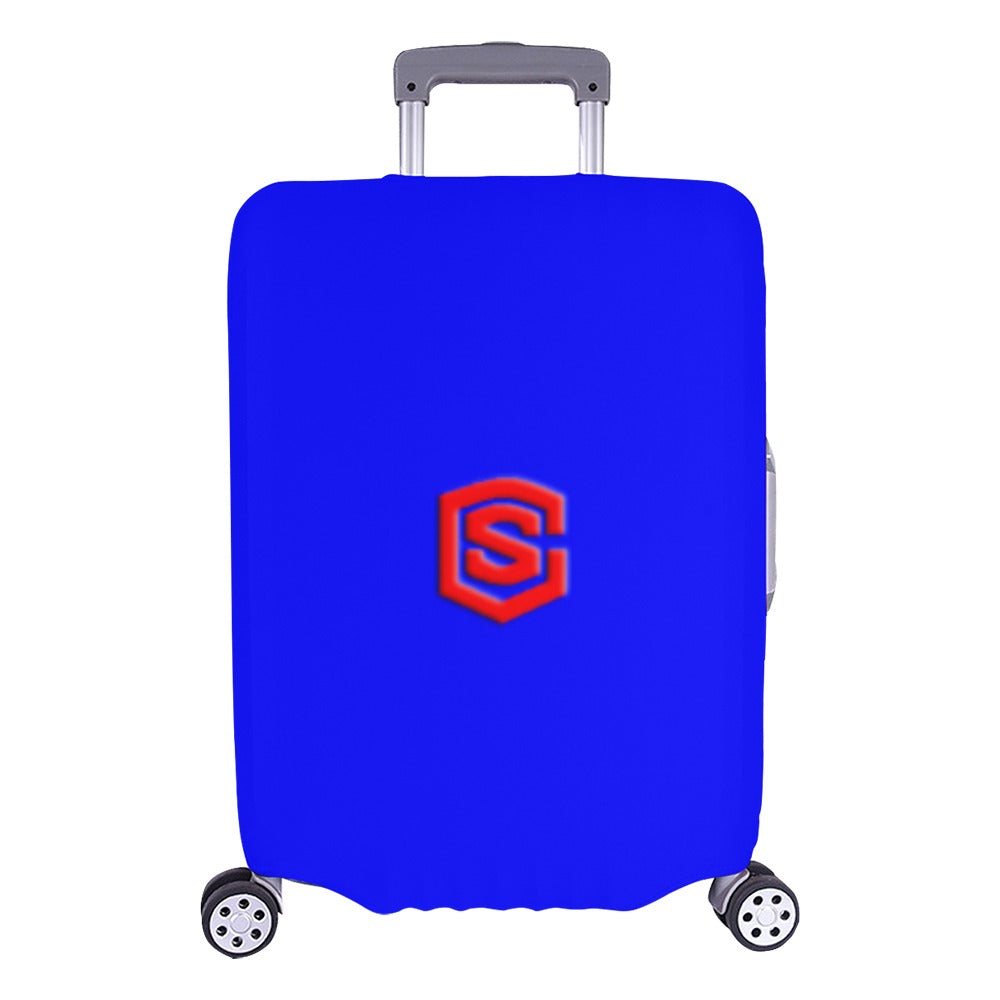 BLUE LUGGAGE COVER WITH RED LOGO Luggage Cover (Large Size) (26"-28")