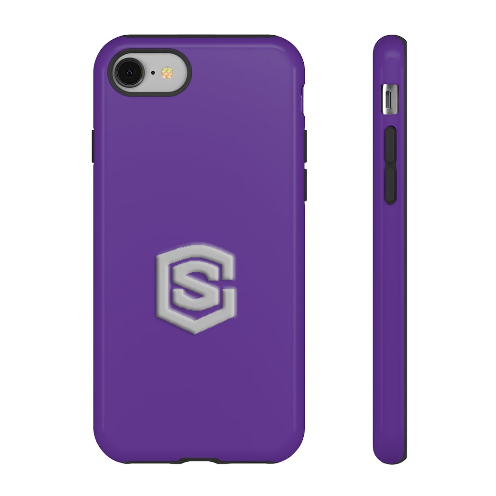 Purple Tough Cases Silver Logo
