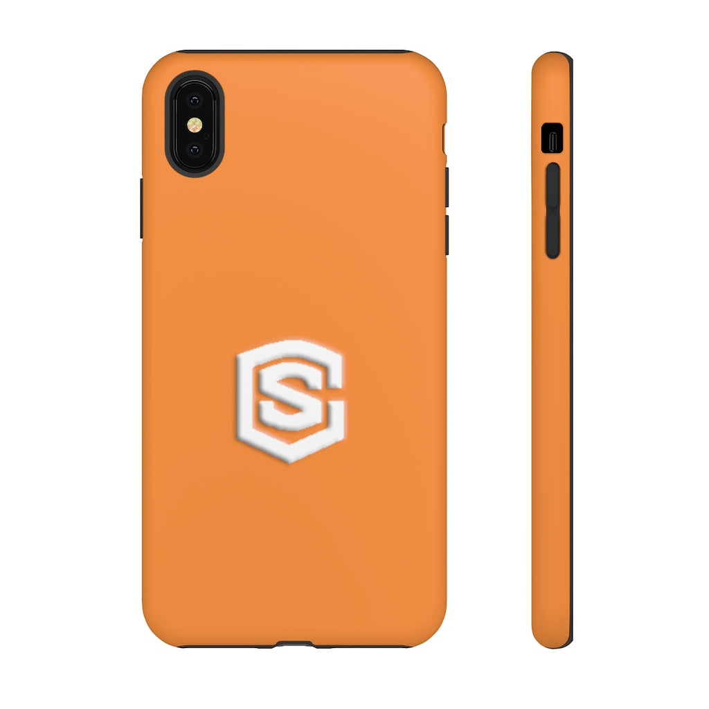 Orange Tough Cases White Logo
