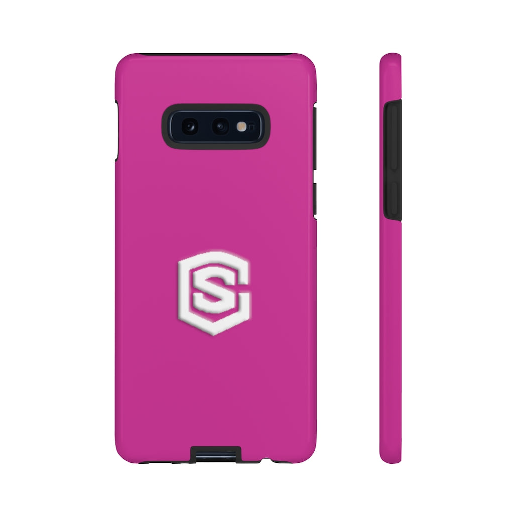 Pink Tough Cases White Logo