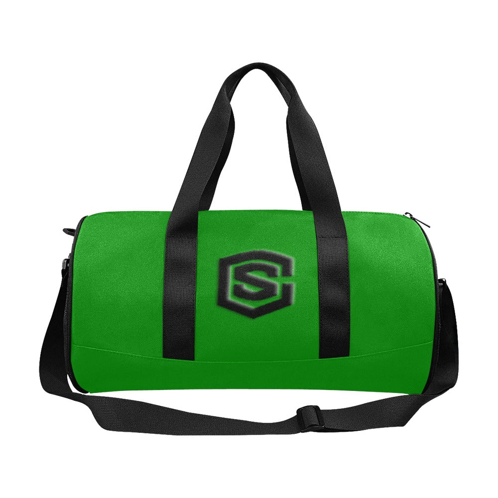 GREEN TRAVEL BAG WITH BLACK LOGO Travel Duffel Bags (Model 1679)