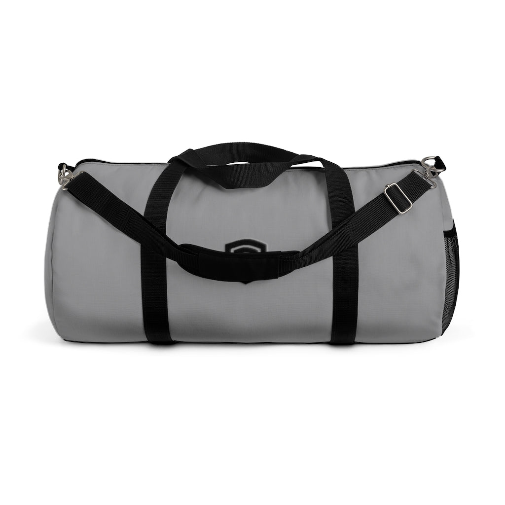 Grey Duffel Bag Black Logo