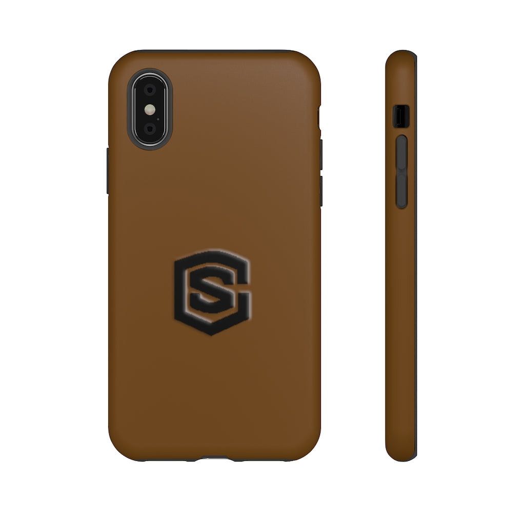 Brown Tough Cases Black Logo