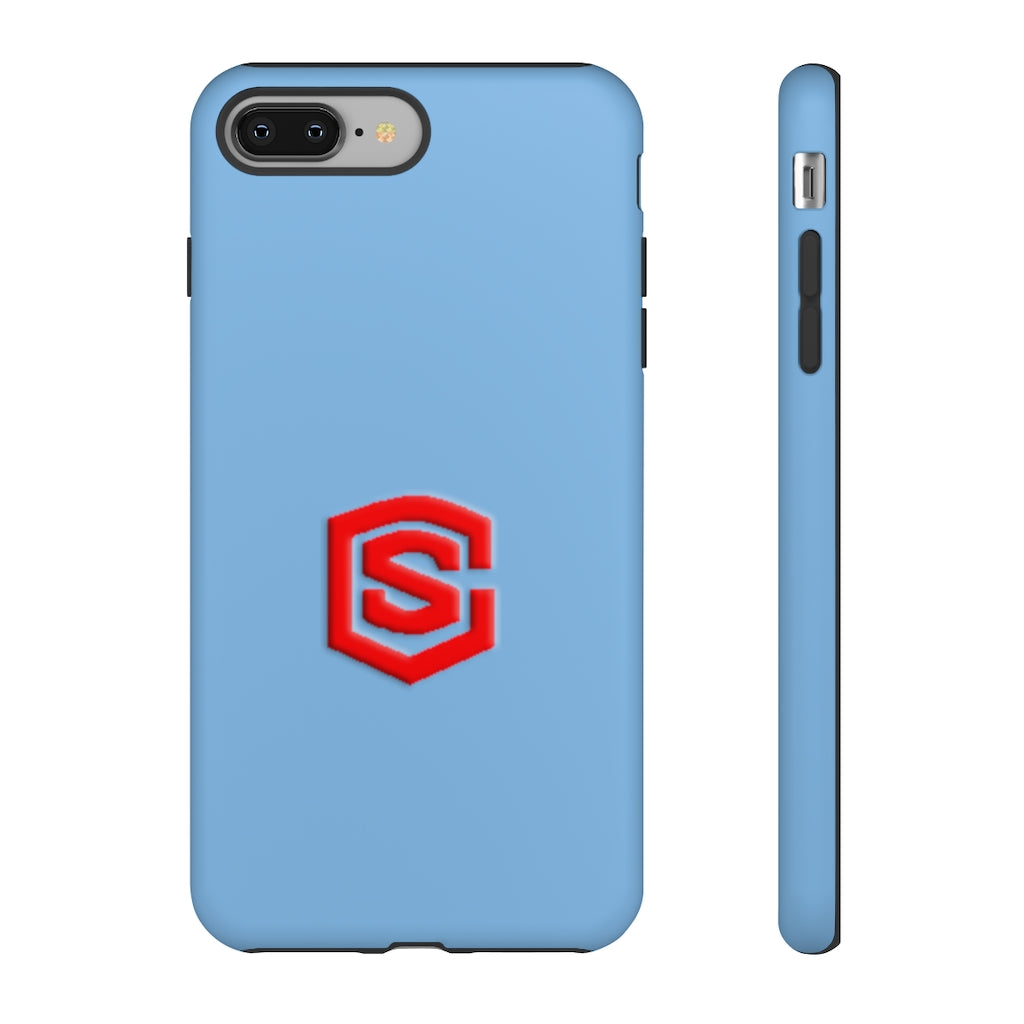 Blue Tough Cases Red Logo