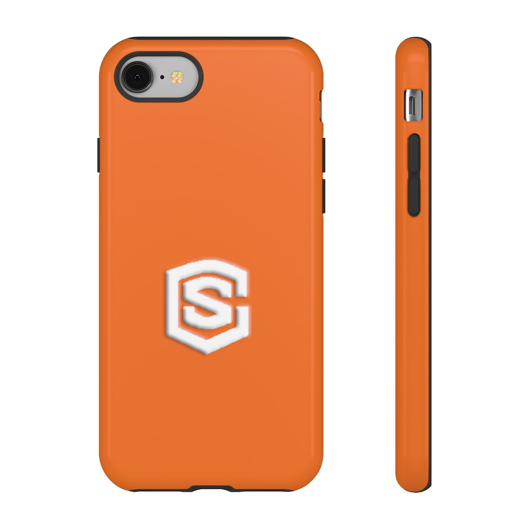 Orange Tough Cases White Logo