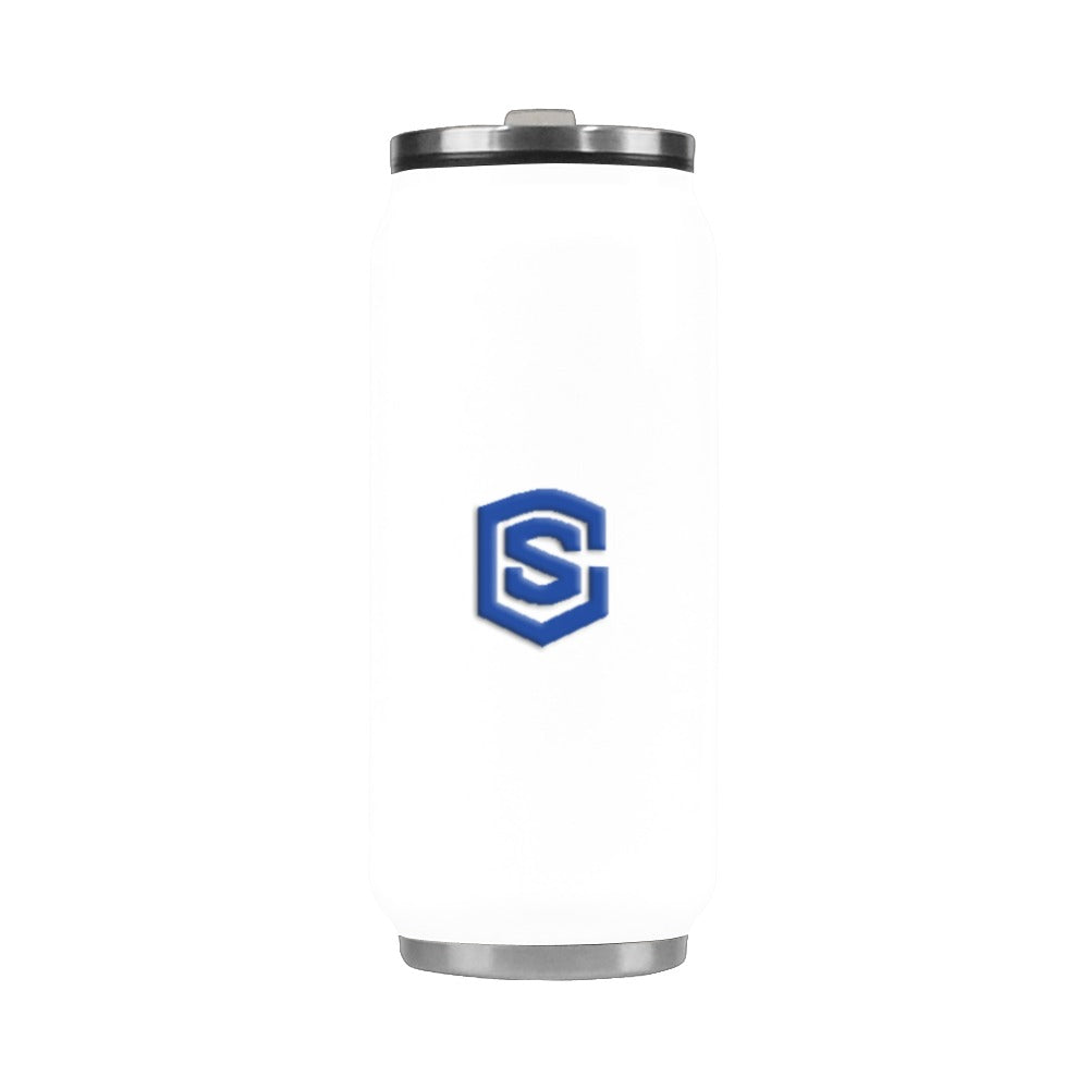 White Stainless Steel Vacuum Mug (13.7 OZ) with Blue Logo Stainless Steel Vacuum Mug (13.7 OZ)