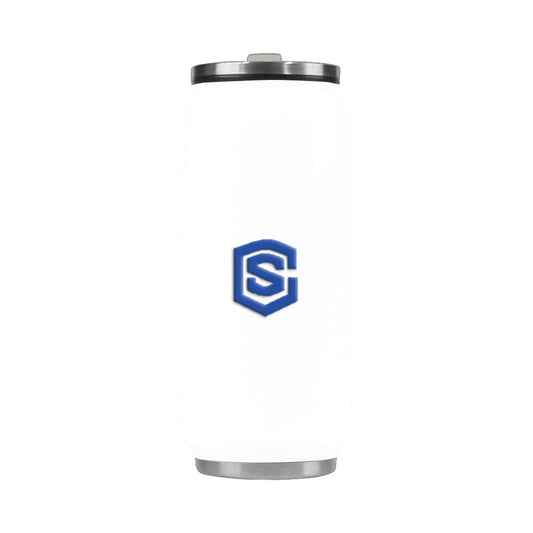 White Stainless Steel Vacuum Mug (13.7 OZ) with Blue Logo Stainless Steel Vacuum Mug (13.7 OZ)