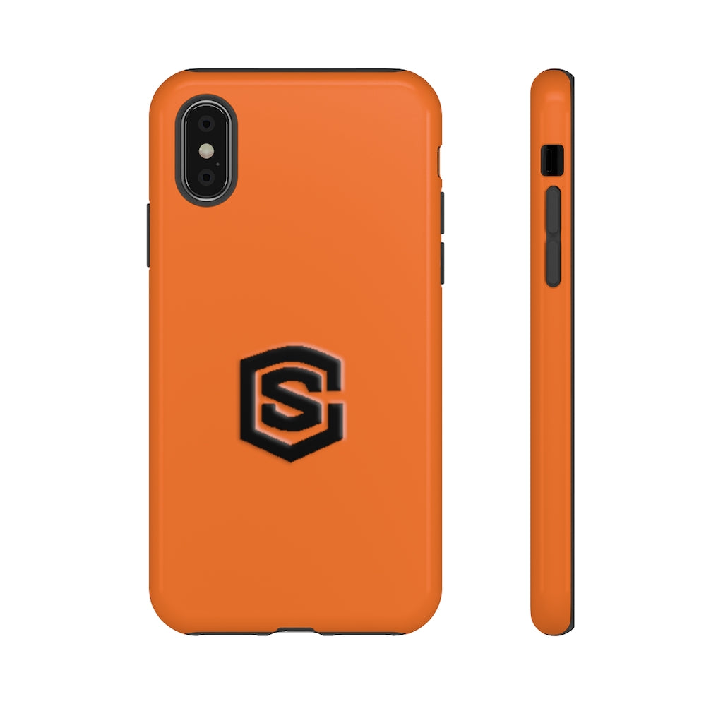 Orange Tough Cases Black Logo