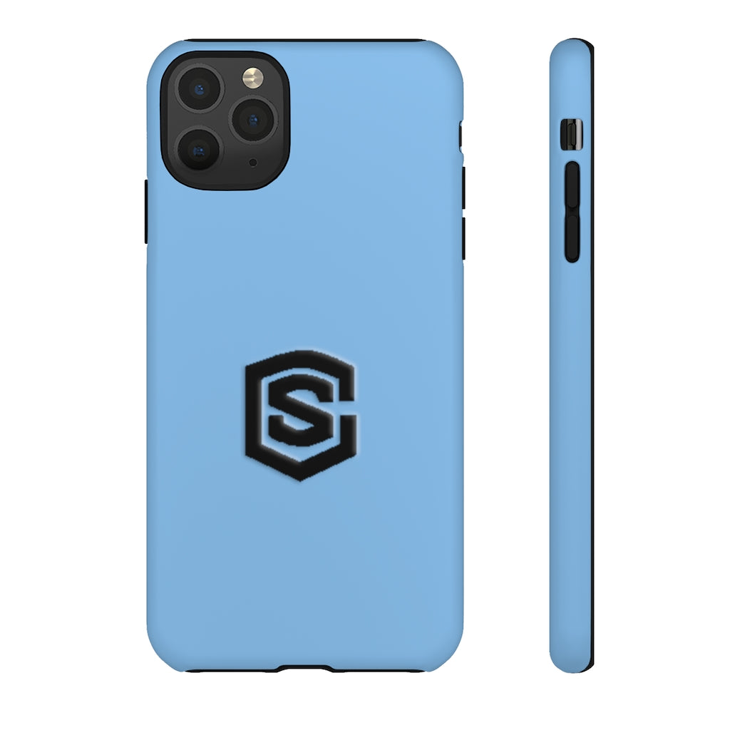 Blue Tough Cases Black Logo